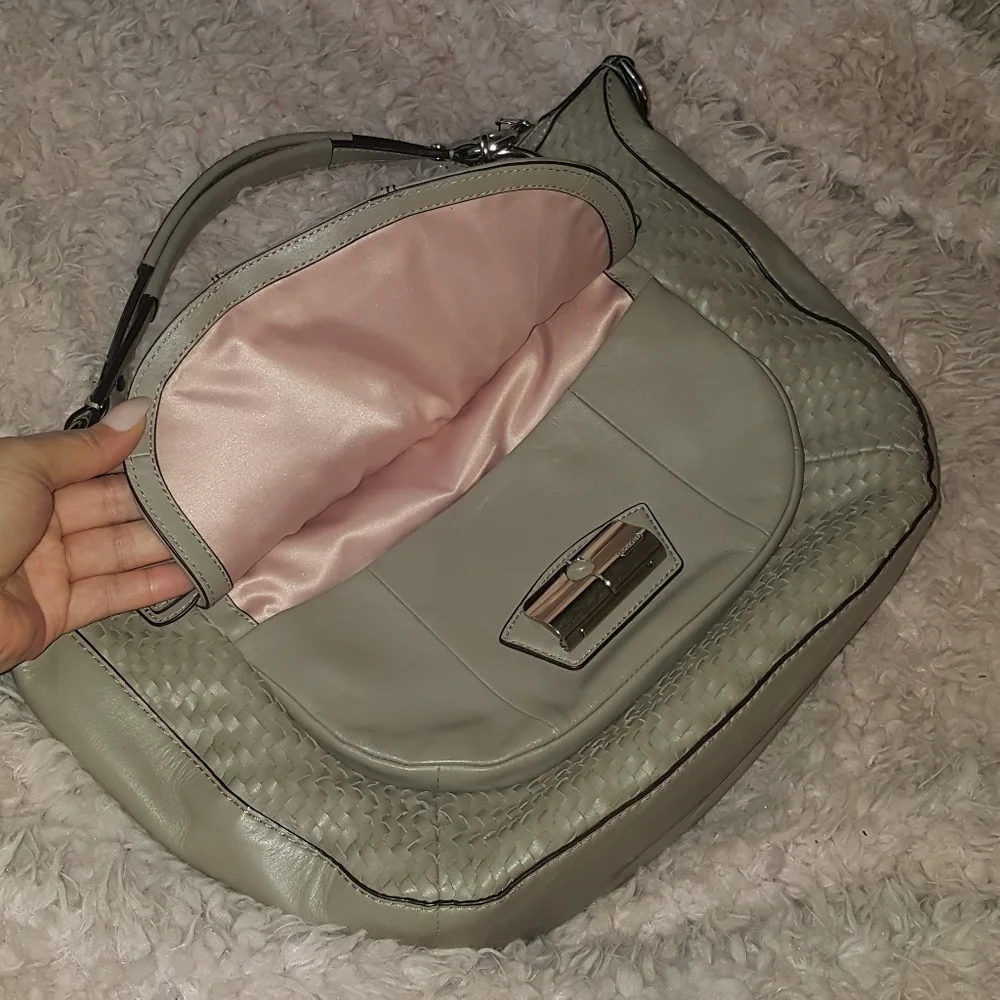 Coach woven leather‎ handbag